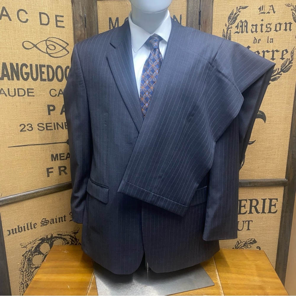 Ralph Lauren Gray Pinstripe Two-Piece Suit, 44L